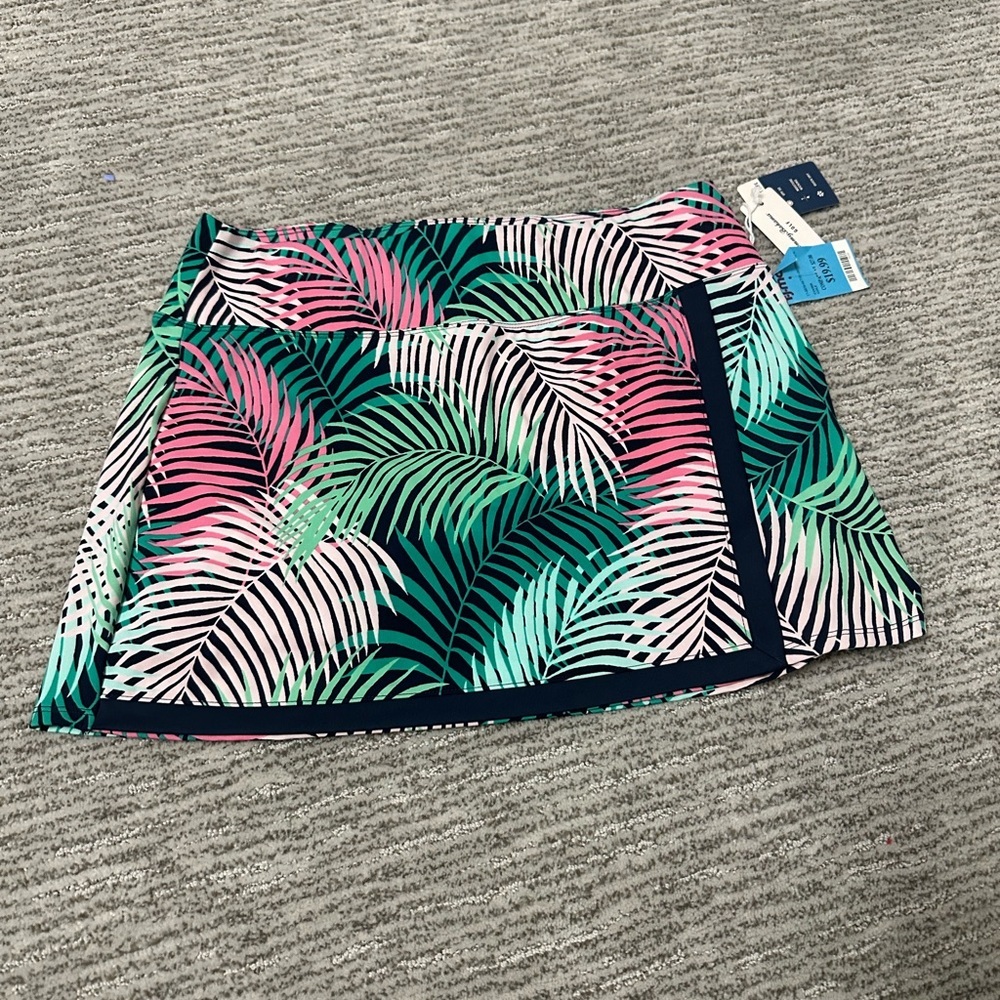Tommy Bahama Pink and Green Skater Skirt